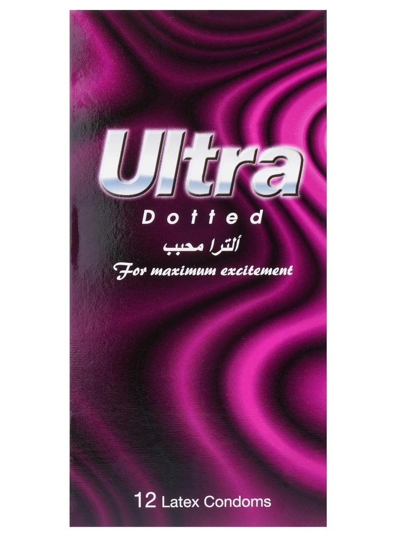 Ultra 12-Piece Dotted Lubricated Condom Set - Image 1